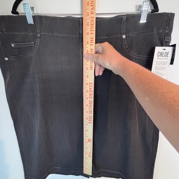 Liverpool Los Angeles Zora Denim Knit Pencil Skirt Dark Grey 24W - Picture 6 of 15